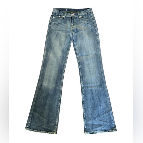 Y2K Vintage Rock & Republic Bootcut Jeans Sz  29 Embellished Pockets Women Denim - Picture 1 of 7